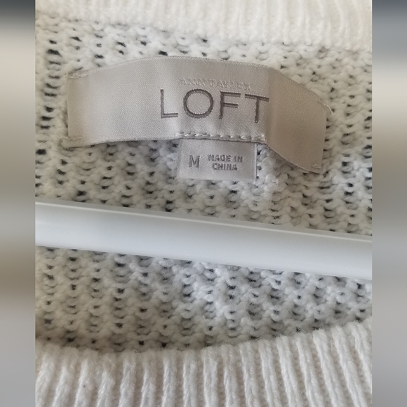 LOFT Ann Taylor Knit Sweater. Sleeve & Hemline Slits. Crew Neck. Size M. EUC. - Picture 3 of 6